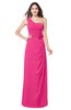 ColsBM Selby Fandango Pink Bridesmaid Dresses Floor Length Sheath Flower Zip up Modern Sleeveless