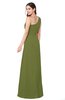 ColsBM Selby Olive Green Bridesmaid Dresses Floor Length Sheath Flower Zip up Modern Sleeveless