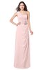ColsBM Selby Pastel Pink Bridesmaid Dresses Floor Length Sheath Flower Zip up Modern Sleeveless