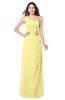 ColsBM Selby Pastel Yellow Bridesmaid Dresses Floor Length Sheath Flower Zip up Modern Sleeveless