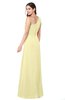 ColsBM Selby Soft Yellow Bridesmaid Dresses Floor Length Sheath Flower Zip up Modern Sleeveless