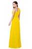 ColsBM Selby Yellow Bridesmaid Dresses Floor Length Sheath Flower Zip up Modern Sleeveless