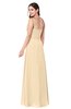 ColsBM Kinley Apricot Gelato Bridesmaid Dresses Sleeveless Sexy Half Backless Pleated A-line Floor Length