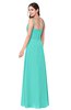 ColsBM Kinley Blue Turquoise Bridesmaid Dresses Sleeveless Sexy Half Backless Pleated A-line Floor Length