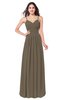 ColsBM Kinley Carafe Brown Bridesmaid Dresses Sleeveless Sexy Half Backless Pleated A-line Floor Length