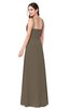 ColsBM Kinley Carafe Brown Bridesmaid Dresses Sleeveless Sexy Half Backless Pleated A-line Floor Length