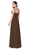 ColsBM Kinley Chocolate Brown Bridesmaid Dresses Sleeveless Sexy Half Backless Pleated A-line Floor Length