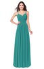 ColsBM Kinley Emerald Green Bridesmaid Dresses Sleeveless Sexy Half Backless Pleated A-line Floor Length