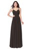 ColsBM Kinley Fudge Brown Bridesmaid Dresses Sleeveless Sexy Half Backless Pleated A-line Floor Length