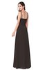 ColsBM Kinley Fudge Brown Bridesmaid Dresses Sleeveless Sexy Half Backless Pleated A-line Floor Length