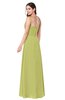 ColsBM Kinley Linden Green Bridesmaid Dresses Sleeveless Sexy Half Backless Pleated A-line Floor Length