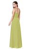 ColsBM Kinley Linden Green Bridesmaid Dresses Sleeveless Sexy Half Backless Pleated A-line Floor Length