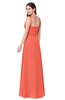 ColsBM Kinley Living Coral Bridesmaid Dresses Sleeveless Sexy Half Backless Pleated A-line Floor Length