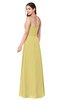 ColsBM Kinley Misted Yellow Bridesmaid Dresses Sleeveless Sexy Half Backless Pleated A-line Floor Length
