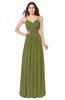 ColsBM Kinley Olive Green Bridesmaid Dresses Sleeveless Sexy Half Backless Pleated A-line Floor Length
