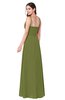 ColsBM Kinley Olive Green Bridesmaid Dresses Sleeveless Sexy Half Backless Pleated A-line Floor Length