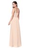 ColsBM Kinley Peach Puree Bridesmaid Dresses Sleeveless Sexy Half Backless Pleated A-line Floor Length