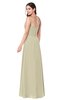 ColsBM Kinley Putty Bridesmaid Dresses Sleeveless Sexy Half Backless Pleated A-line Floor Length