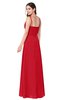 ColsBM Kinley Red Bridesmaid Dresses Sleeveless Sexy Half Backless Pleated A-line Floor Length