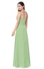 ColsBM Kinley Sage Green Bridesmaid Dresses Sleeveless Sexy Half Backless Pleated A-line Floor Length