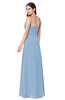 ColsBM Kinley Sky Blue Bridesmaid Dresses Sleeveless Sexy Half Backless Pleated A-line Floor Length
