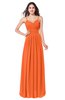 ColsBM Kinley Tangerine Bridesmaid Dresses Sleeveless Sexy Half Backless Pleated A-line Floor Length