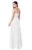 ColsBM Kinley White Bridesmaid Dresses Sleeveless Sexy Half Backless Pleated A-line Floor Length