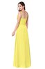 ColsBM Kinley Yellow Iris Bridesmaid Dresses Sleeveless Sexy Half Backless Pleated A-line Floor Length