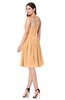 ColsBM Kyleigh Apricot Bridesmaid Dresses A-line Halter Sleeveless Zipper Knee Length Cute
