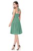 ColsBM Kyleigh Beryl Green Bridesmaid Dresses A-line Halter Sleeveless Zipper Knee Length Cute
