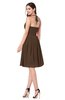 ColsBM Kyleigh Chocolate Brown Bridesmaid Dresses A-line Halter Sleeveless Zipper Knee Length Cute