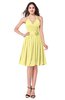 ColsBM Kyleigh Daffodil Bridesmaid Dresses A-line Halter Sleeveless Zipper Knee Length Cute