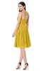 ColsBM Kyleigh Lemon Curry Bridesmaid Dresses A-line Halter Sleeveless Zipper Knee Length Cute