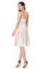 ColsBM Kyleigh Light Pink Bridesmaid Dresses A-line Halter Sleeveless Zipper Knee Length Cute