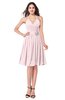 ColsBM Kyleigh Petal Pink Bridesmaid Dresses A-line Halter Sleeveless Zipper Knee Length Cute