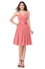 ColsBM Kyleigh Shell Pink Bridesmaid Dresses A-line Halter Sleeveless Zipper Knee Length Cute