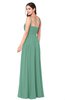 ColsBM Paisley Beryl Green Bridesmaid Dresses Floor Length Flower Spaghetti Sleeveless Modern Zipper