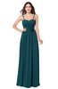 ColsBM Paisley Blue Green Bridesmaid Dresses Floor Length Flower Spaghetti Sleeveless Modern Zipper