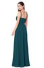 ColsBM Paisley Blue Green Bridesmaid Dresses Floor Length Flower Spaghetti Sleeveless Modern Zipper