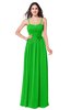 ColsBM Paisley Classic Green Bridesmaid Dresses Floor Length Flower Spaghetti Sleeveless Modern Zipper