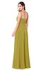 ColsBM Paisley Golden Olive Bridesmaid Dresses Floor Length Flower Spaghetti Sleeveless Modern Zipper