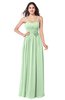 ColsBM Paisley Light Green Bridesmaid Dresses Floor Length Flower Spaghetti Sleeveless Modern Zipper