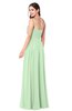 ColsBM Paisley Light Green Bridesmaid Dresses Floor Length Flower Spaghetti Sleeveless Modern Zipper