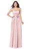 ColsBM Paisley Pastel Pink Bridesmaid Dresses Floor Length Flower Spaghetti Sleeveless Modern Zipper