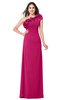 ColsBM Jazlyn Beetroot Purple Bridesmaid Dresses Elegant Floor Length Half Backless Asymmetric Neckline Sleeveless Flower
