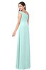 ColsBM Jazlyn Blue Glass Bridesmaid Dresses Elegant Floor Length Half Backless Asymmetric Neckline Sleeveless Flower