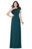 ColsBM Jazlyn Blue Green Bridesmaid Dresses Elegant Floor Length Half Backless Asymmetric Neckline Sleeveless Flower