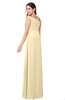 ColsBM Jazlyn Cornhusk Bridesmaid Dresses Elegant Floor Length Half Backless Asymmetric Neckline Sleeveless Flower