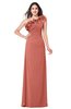 ColsBM Jazlyn Crabapple Bridesmaid Dresses Elegant Floor Length Half Backless Asymmetric Neckline Sleeveless Flower