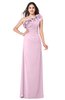 ColsBM Jazlyn Fairy Tale Bridesmaid Dresses Elegant Floor Length Half Backless Asymmetric Neckline Sleeveless Flower